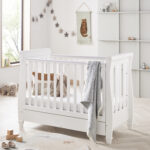 Eva Sleigh Cot Bed Drop Side WHITE-1