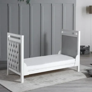 Velvet Deluxe Cot Bed – White