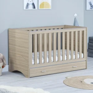 Veni Cot Bed With Drawer – Oak