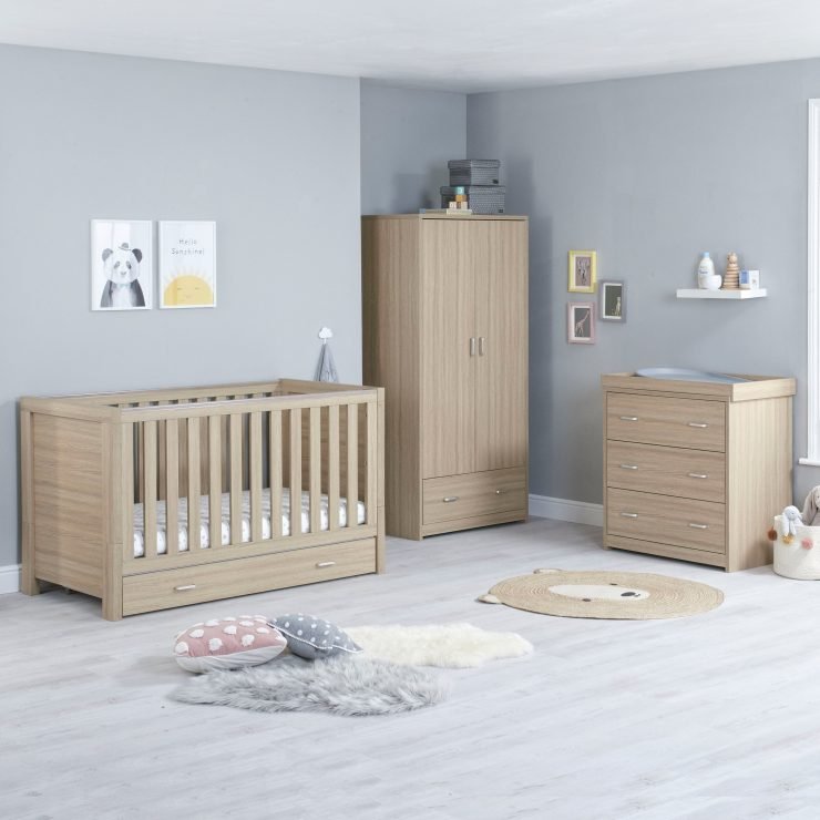 Luno with drawer 3 piece room set OAK 2