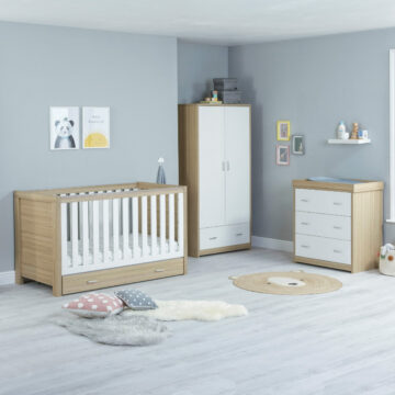 Luno with drawer 3 piece room set OAK WHITE 2