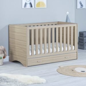 Veni cot bed with drawer OAK 1