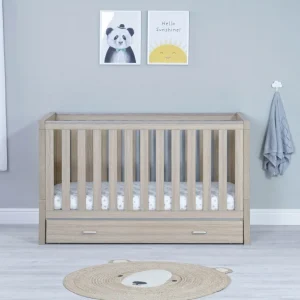 Luno Cot Bed With Drawer – Oak