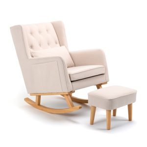Lux Nursing Chair With Stool Cream