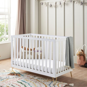 Babymore Kimi Cot Bed White-1a
