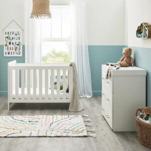 Caro Mini 2 Piece Nursery Room Set – White Wash