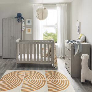 Caro Mini 3 Piece Nursery Room Set – Grey Wash