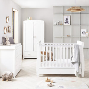 Eva 3 Piece Nursery Room Set – White