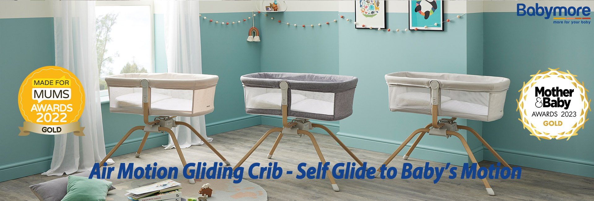 Air Motion Gliding Crib - Self Glide to Baby's motion