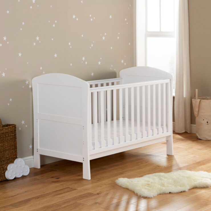 Aston Drop Side Cot Bed WHITE-1