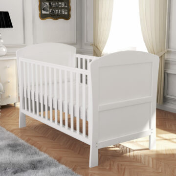 Aston Drop Side Cot Bed WHITE-9