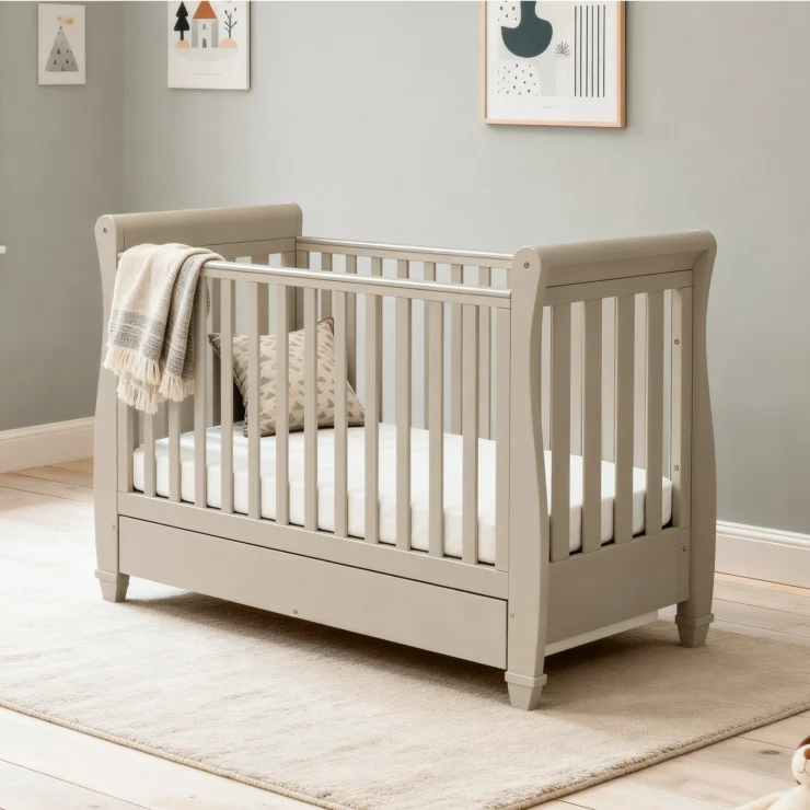 Eva Cot Bed - CASHMERE
