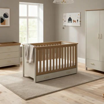 Mira 3 Piece Nursery Room Set - CASHMERE WARM OAK