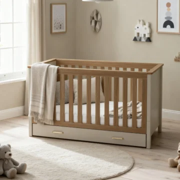 Mira Cot Bed - CASHMERE WARM OAK