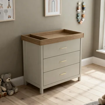 Mira Nursery Chest Changer - CASHMERE WARM OAK