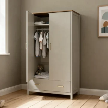 Mira Nursery Wardrobe - CASHMERE WARM OAK